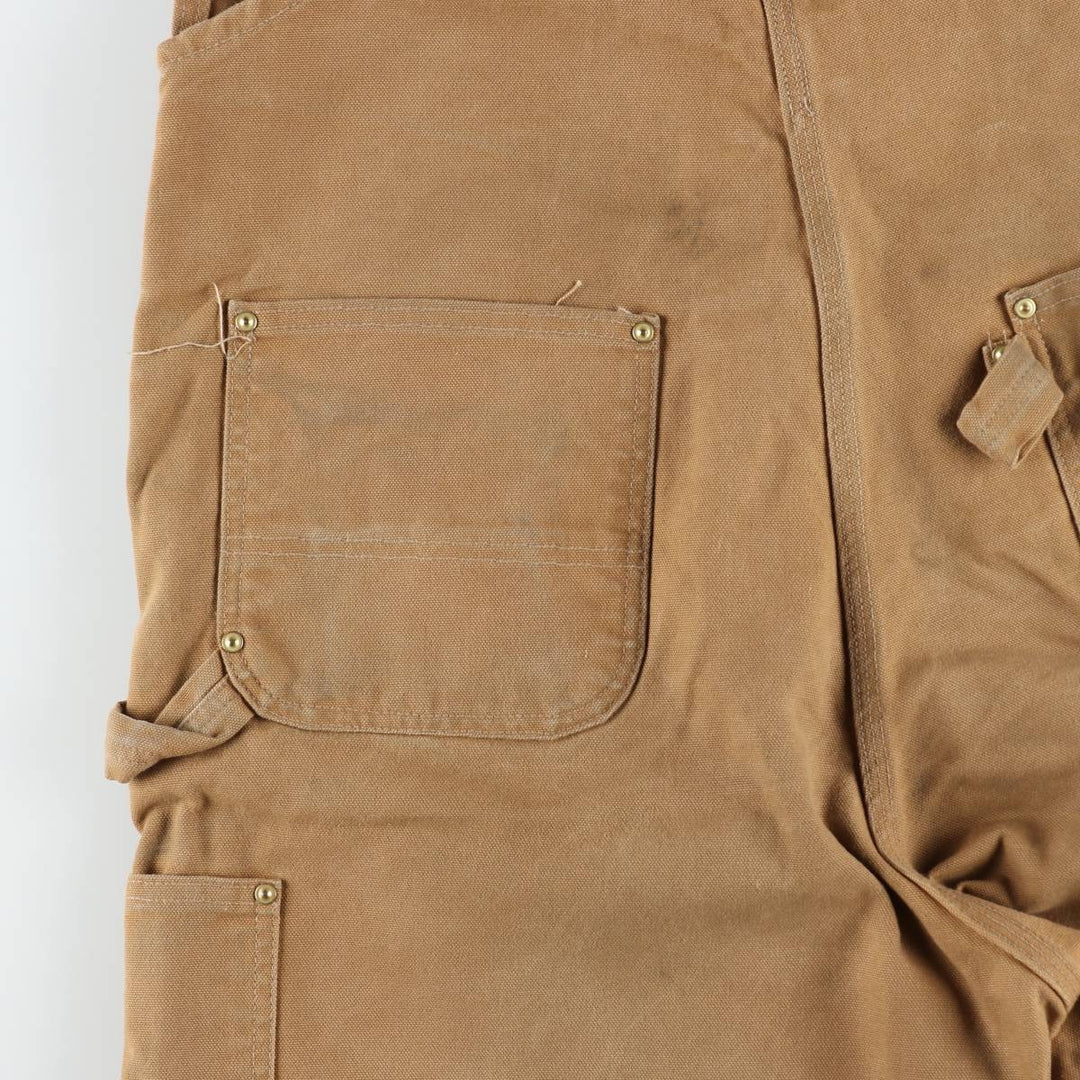 Big size Carhartt double knee duck overalls for men, equivalent to w41 cotton brown type Vintage Second Hand