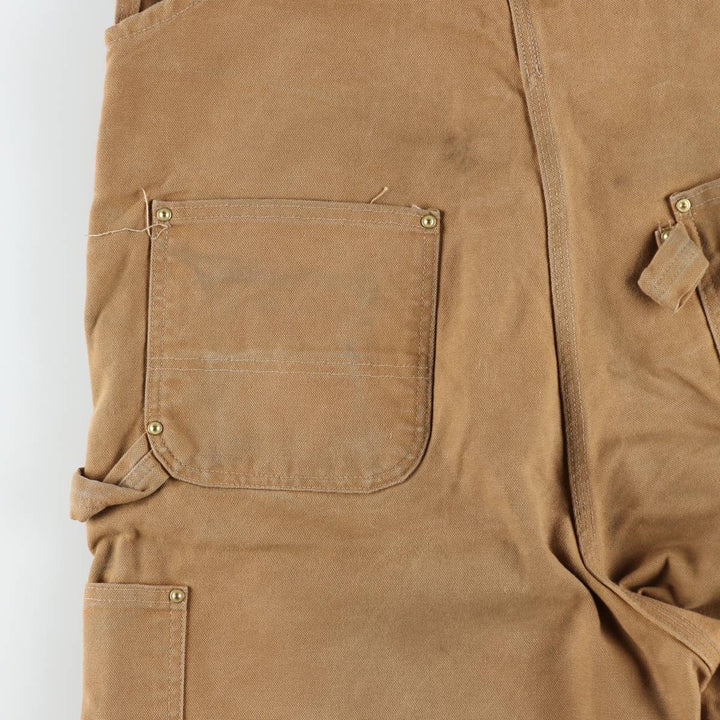 Big size Carhartt double knee duck overalls for men, equivalent to w41 cotton brown type Vintage Second Hand