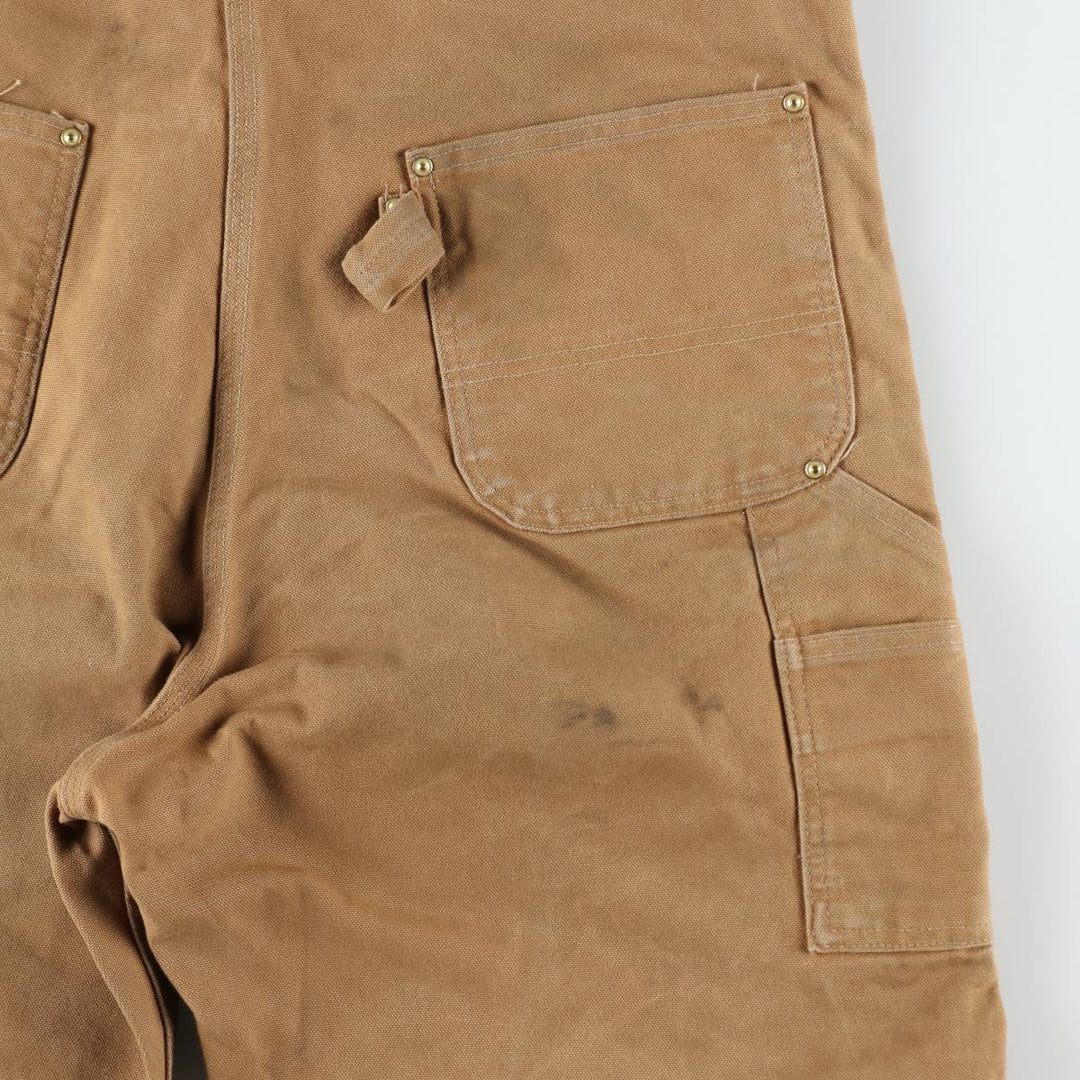 Big size Carhartt double knee duck overalls for men, equivalent to w41 cotton brown type Vintage Second Hand