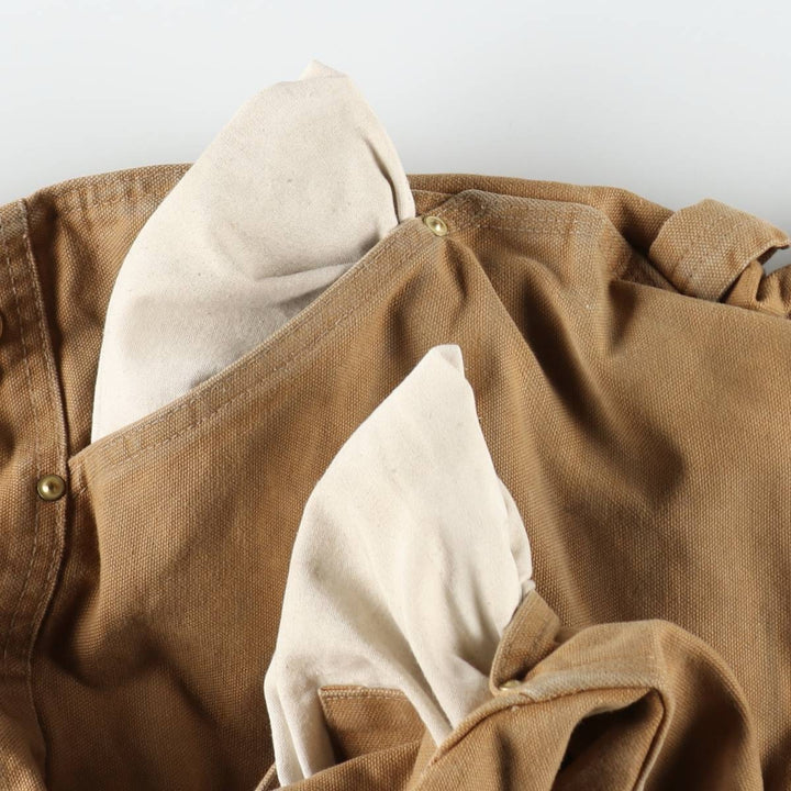 Big size Carhartt double knee duck overalls for men, equivalent to w41 cotton brown type Vintage Second Hand