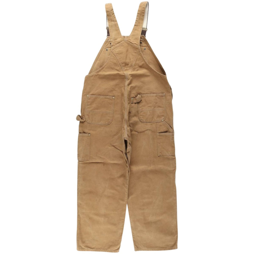 Big size Carhartt double-knee duck overalls, men's size W41 equivalent, vintage. unclear brown type Vintage Second Hand