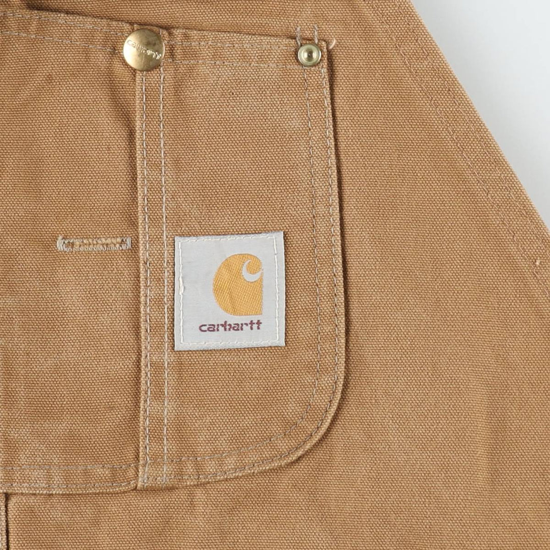 Big size Carhartt double-knee duck overalls, men's size W41 equivalent, vintage. unclear brown type Vintage Second Hand