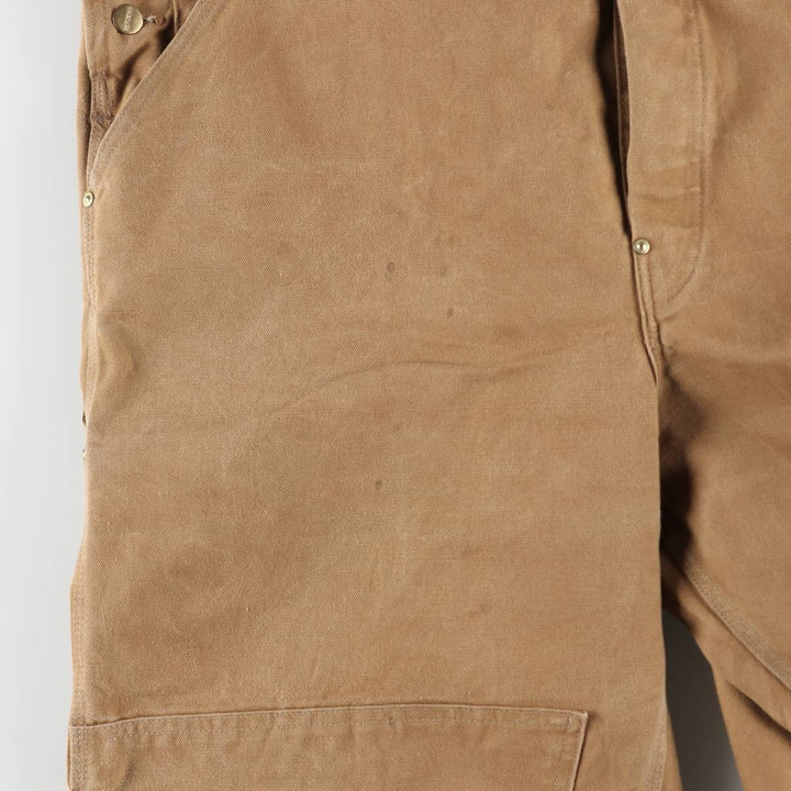 Big size Carhartt double-knee duck overalls, men's size W41 equivalent, vintage. unclear brown type Vintage Second Hand