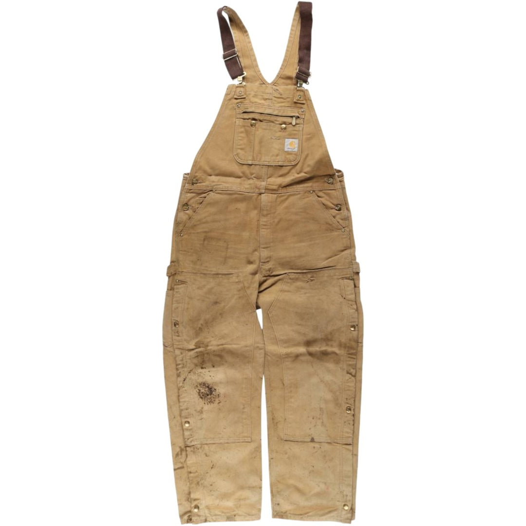 Carhartt Double Knee Duck Overalls for Men (W36 equivalent) cotton brown type Vintage Second Hand