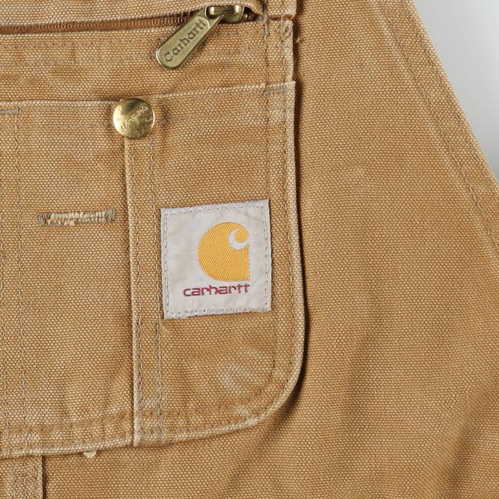 Carhartt Double Knee Duck Overalls for Men (W36 equivalent) cotton brown type Vintage Second Hand