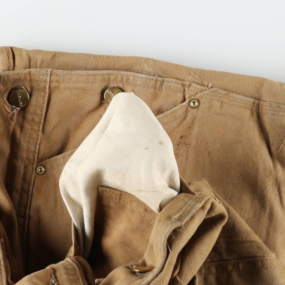 Carhartt Double Knee Duck Overalls for Men (W36 equivalent) cotton brown type Vintage Second Hand