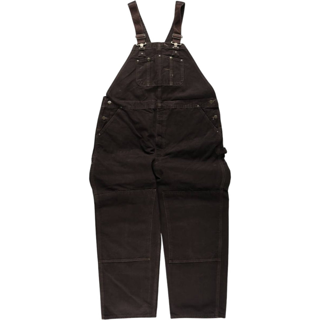 Carhartt Double Knee Duck Overalls, Men's Size W45 (approx.) cotton brown type Vintage Second Hand