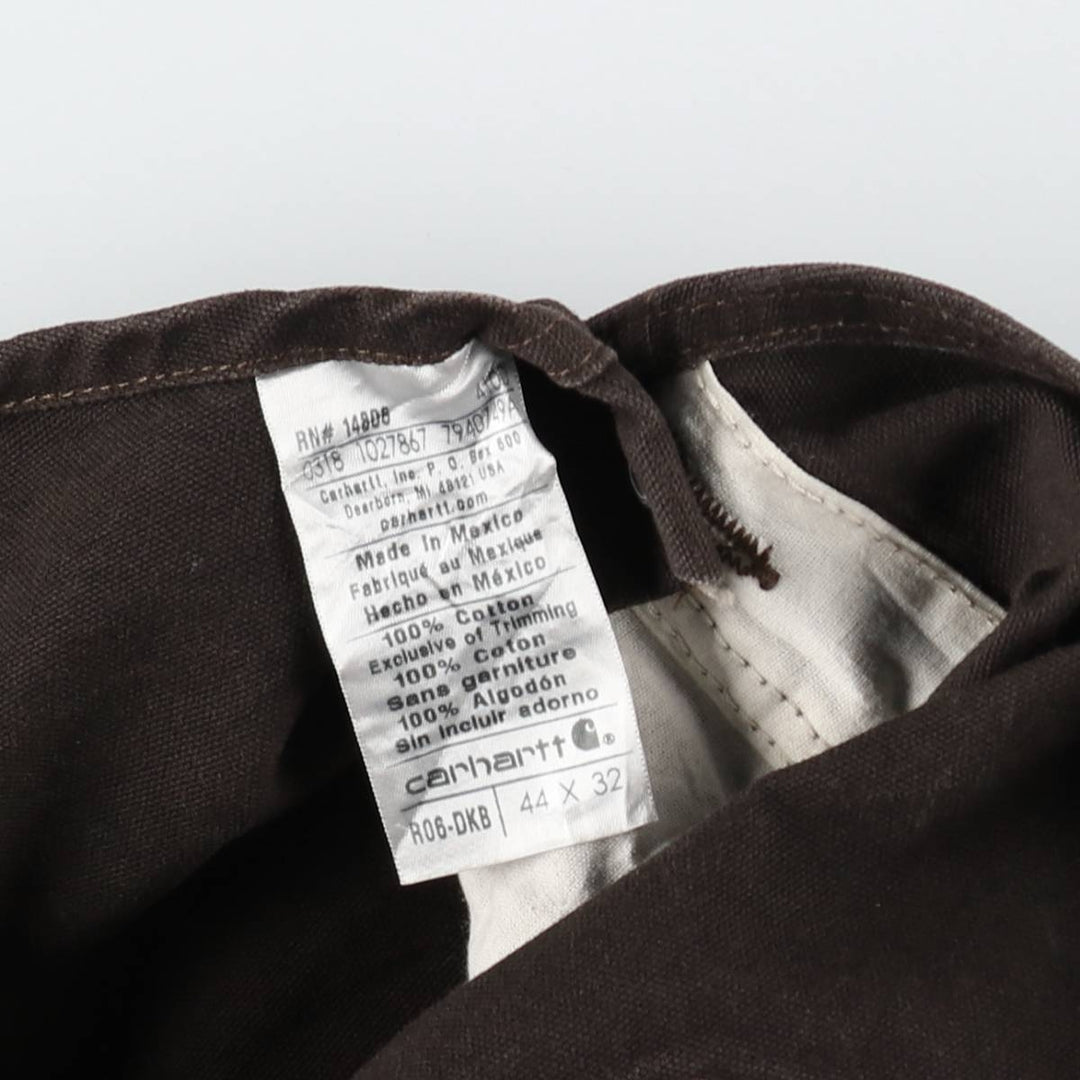 Carhartt Double Knee Duck Overalls, Men's Size W45 (approx.) cotton brown type Vintage Second Hand