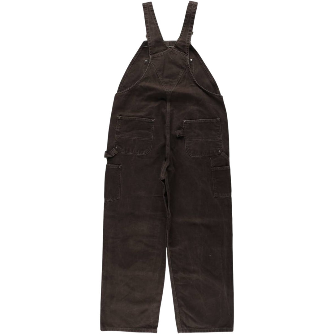 Oversized 2000'S Carhartt double-knee duck overalls, men's size W40 cotton dark chocolate Vintage Second Hand
