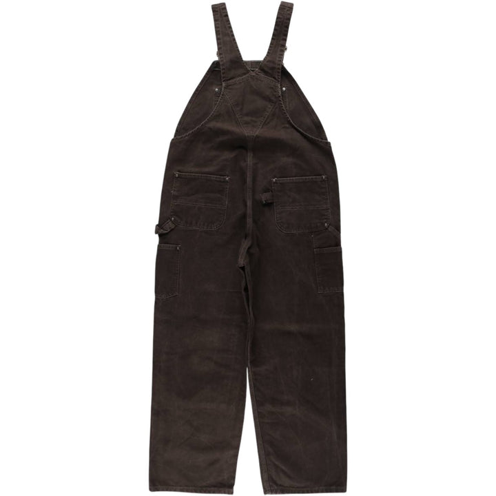 Oversized 2000'S Carhartt double-knee duck overalls, men's size W40 cotton dark chocolate Vintage Second Hand