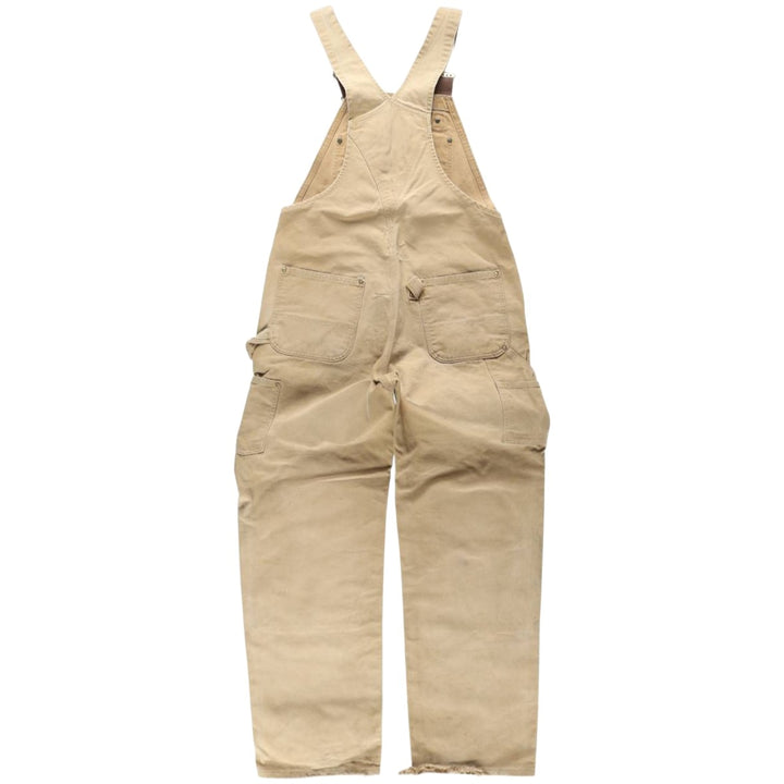 Carhartt Double Knee Duck Canvas Overalls, Men's Size W36 (approx.), Vintage unclear brown type Vintage Second Hand