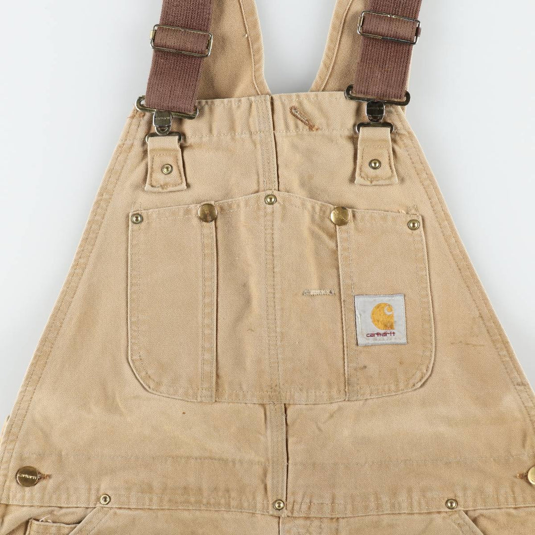 Carhartt Double Knee Duck Canvas Overalls, Men's Size W36 (approx.), Vintage unclear brown type Vintage Second Hand