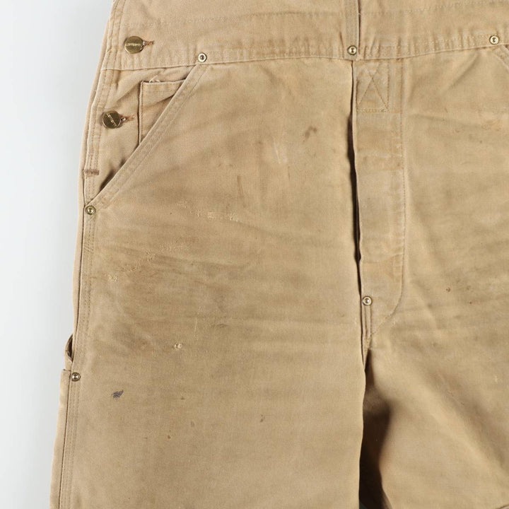 Carhartt Double Knee Duck Canvas Overalls, Men's Size W36 (approx.), Vintage unclear brown type Vintage Second Hand