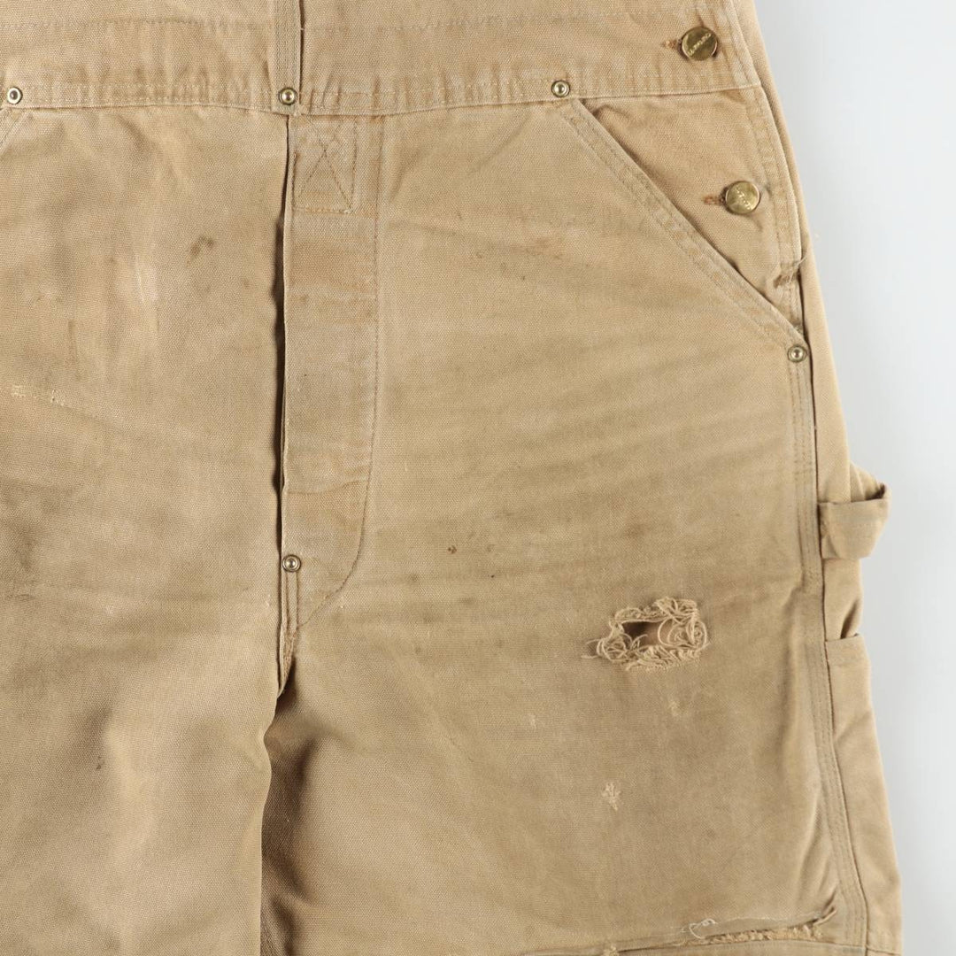 Carhartt Double Knee Duck Canvas Overalls, Men's Size W36 (approx.), Vintage unclear brown type Vintage Second Hand