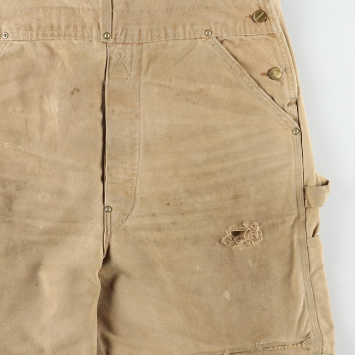 Carhartt Double Knee Duck Canvas Overalls, Men's Size W36 (approx.), Vintage unclear brown type Vintage Second Hand