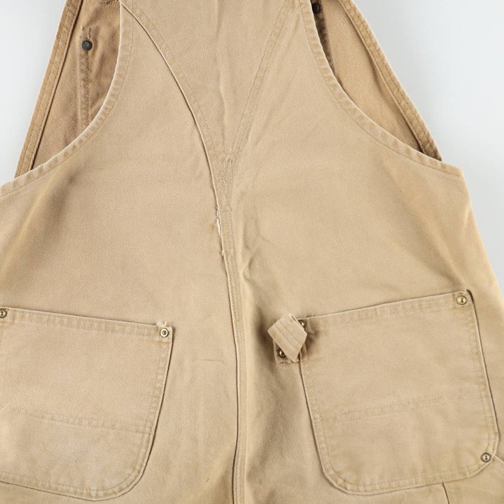 Carhartt Double Knee Duck Canvas Overalls, Men's Size W36 (approx.), Vintage unclear brown type Vintage Second Hand