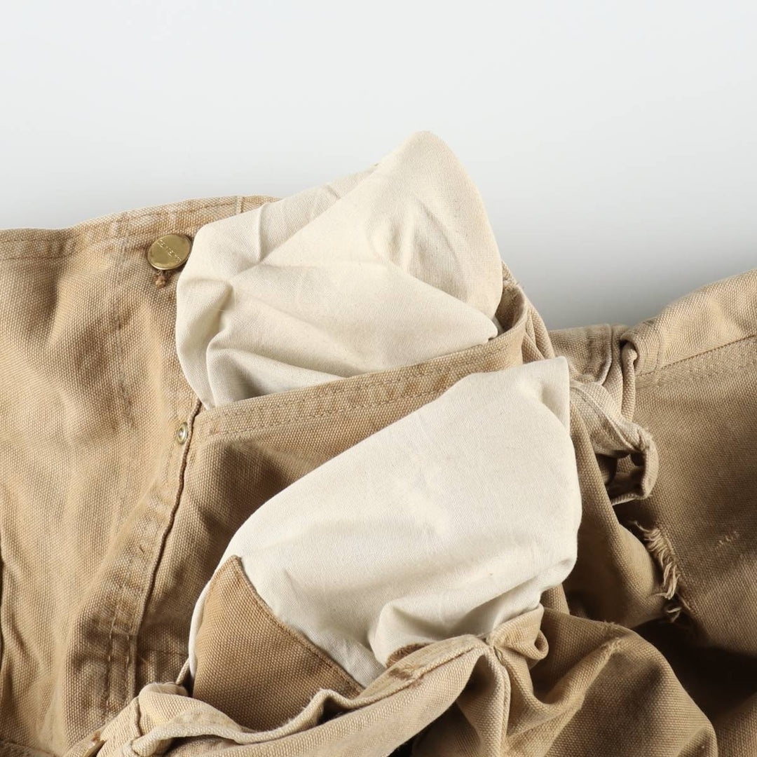 Carhartt Double Knee Duck Canvas Overalls, Men's Size W36 (approx.), Vintage unclear brown type Vintage Second Hand