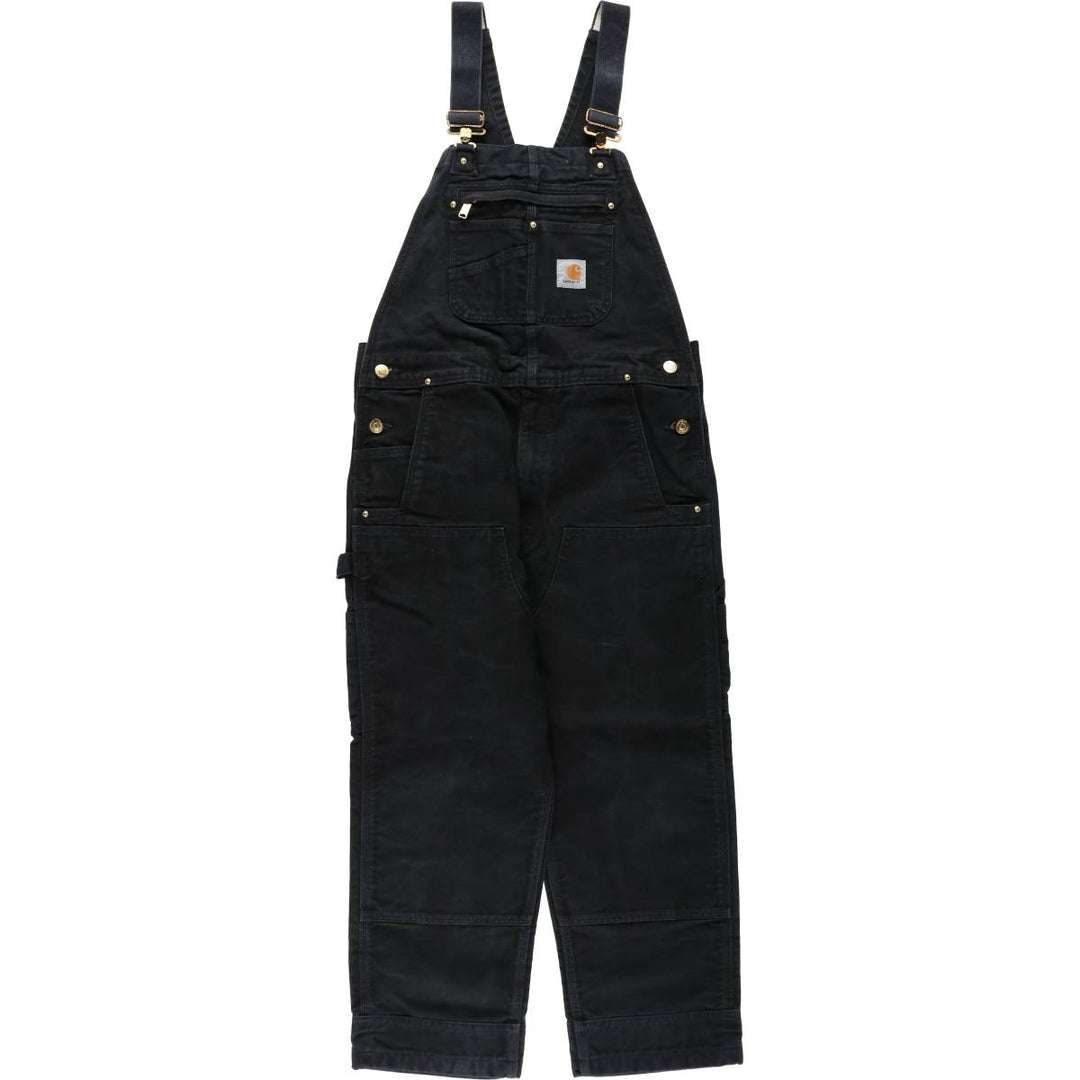 Carhartt Relaxed Fit Double Knee Black Duck Overalls, Men's Size W36 (approx.) cotton black type Vintage Second Hand