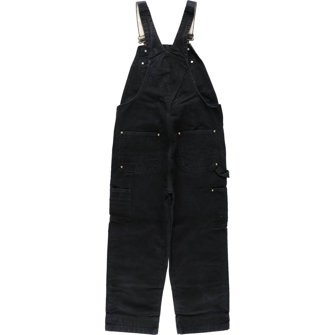 Carhartt Relaxed Fit Double Knee Black Duck Overalls, Men's Size W36 (approx.) cotton black type Vintage Second Hand