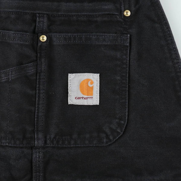Carhartt Relaxed Fit Double Knee Black Duck Overalls, Men's Size W36 (approx.) cotton black type Vintage Second Hand