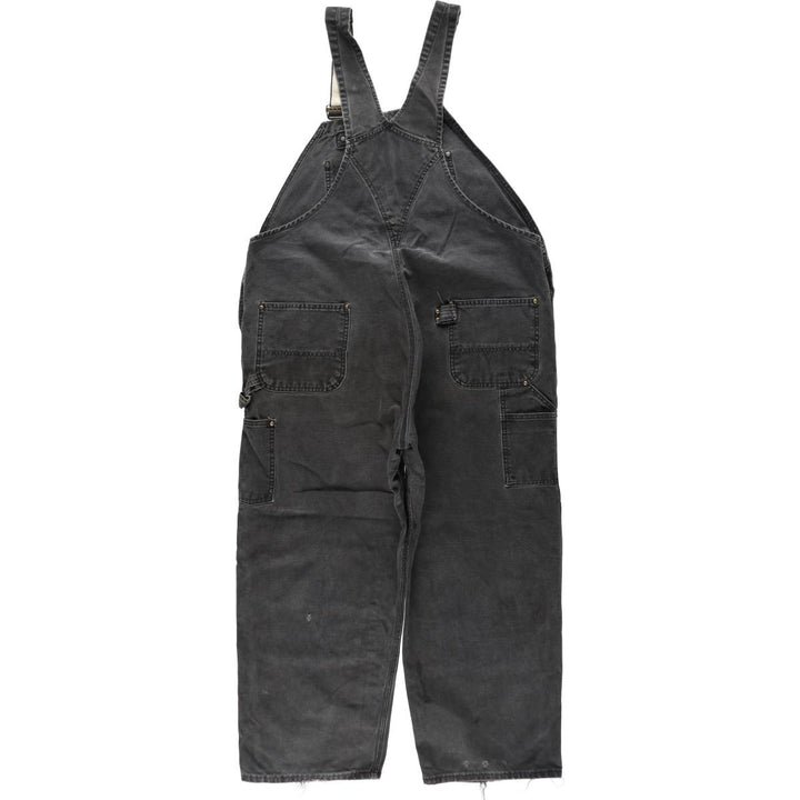 Oversized Carhartt double-knee duck overalls, men's size W46 unclear black type Vintage Second Hand