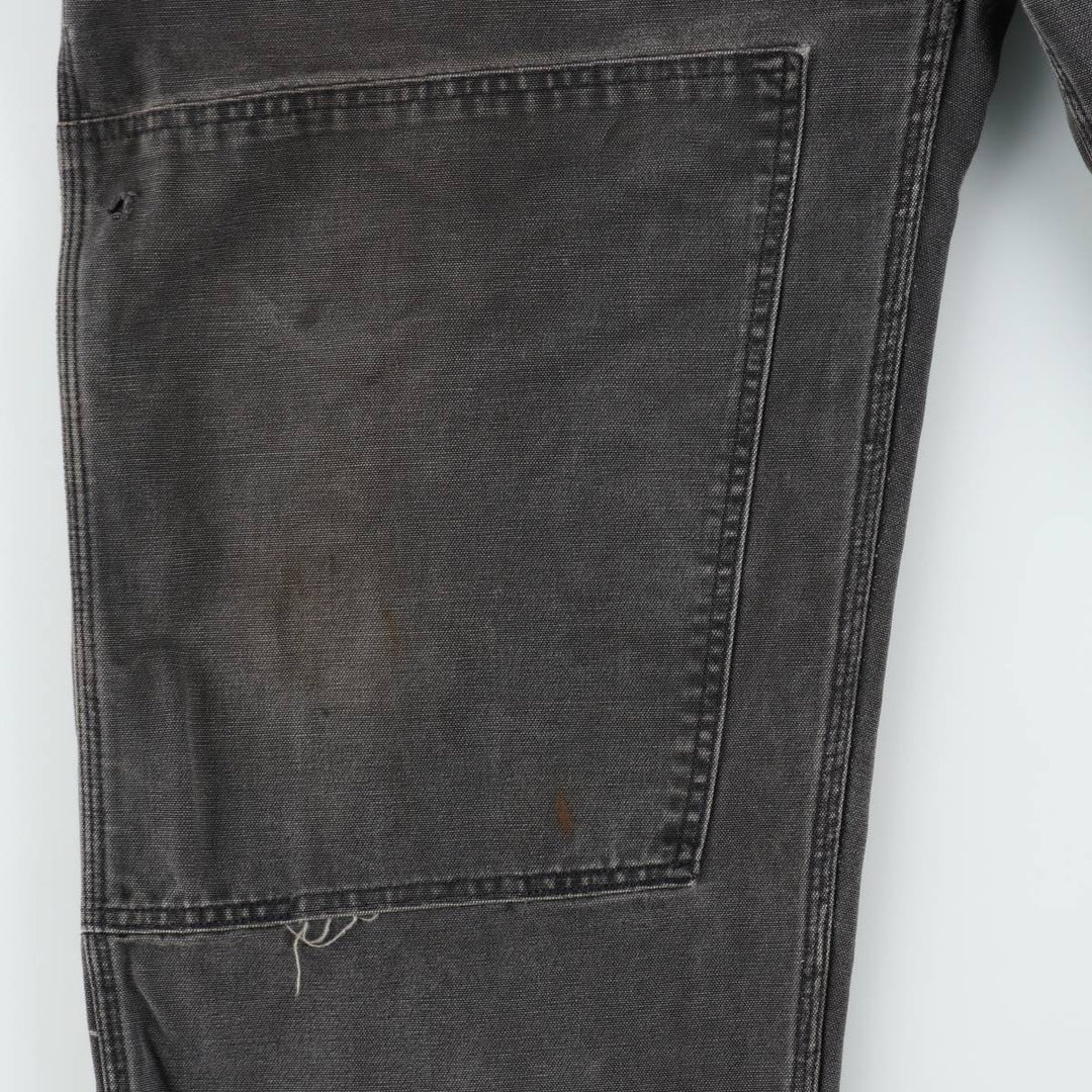 Oversized Carhartt double-knee duck overalls, men's size W46 unclear black type Vintage Second Hand