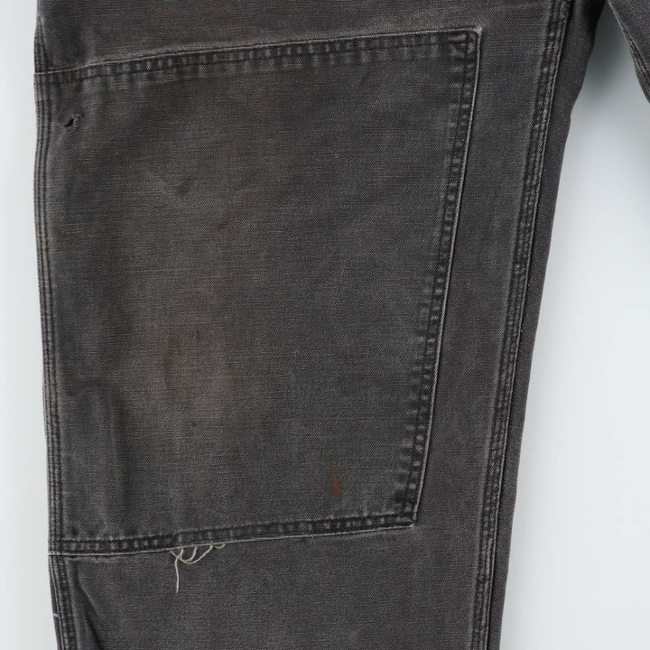 Oversized Carhartt double-knee duck overalls, men's size W46 unclear black type Vintage Second Hand