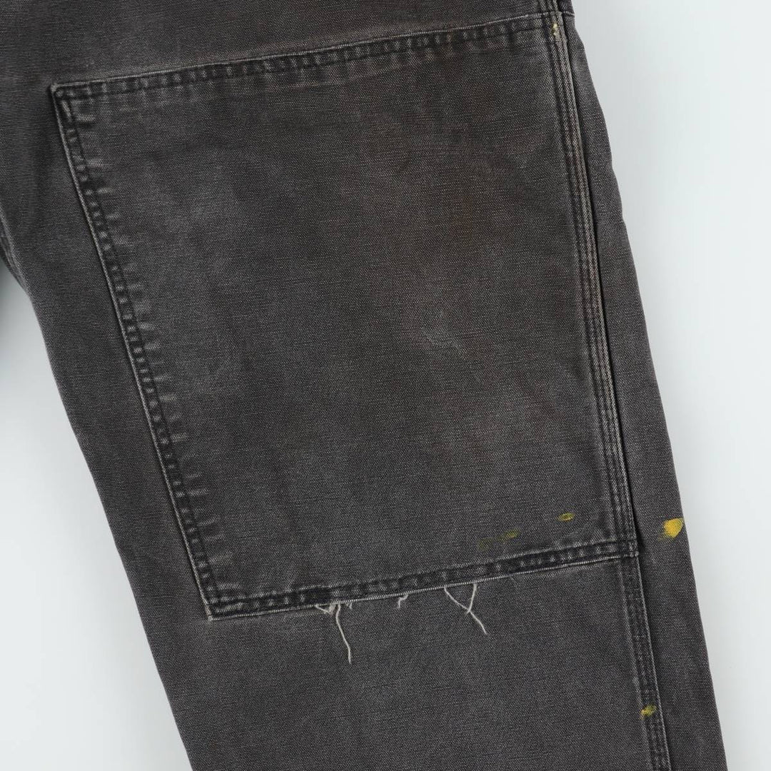 Oversized Carhartt double-knee duck overalls, men's size W46 unclear black type Vintage Second Hand