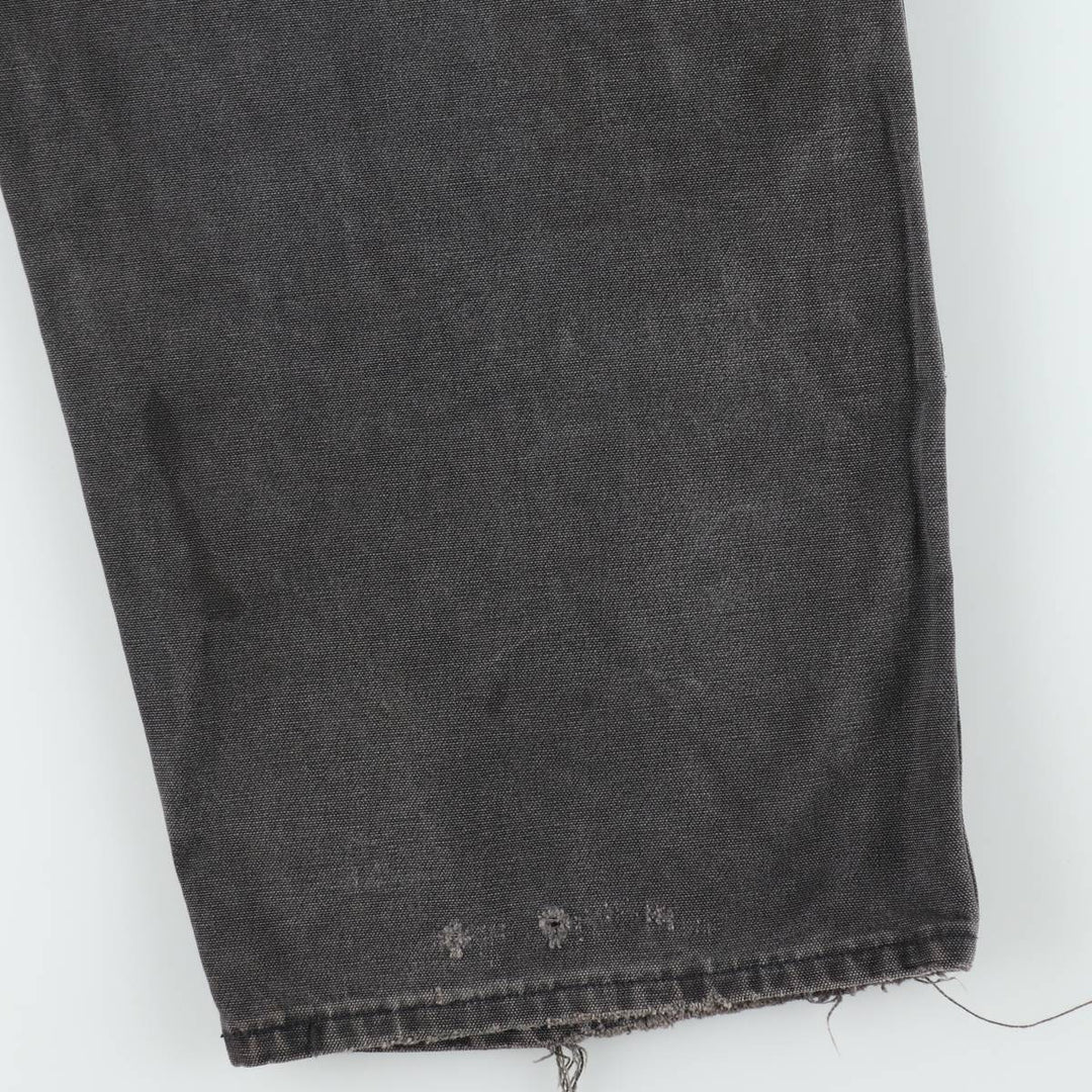 Oversized Carhartt double-knee duck overalls, men's size W46 unclear black type Vintage Second Hand
