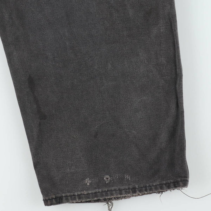 Oversized Carhartt double-knee duck overalls, men's size W46 unclear black type Vintage Second Hand