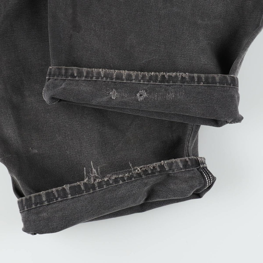 Oversized Carhartt double-knee duck overalls, men's size W46 unclear black type Vintage Second Hand