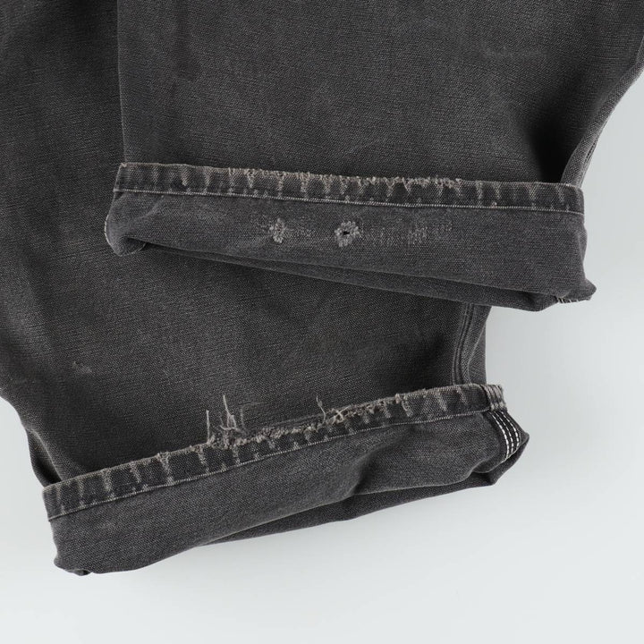 Oversized Carhartt double-knee duck overalls, men's size W46 unclear black type Vintage Second Hand