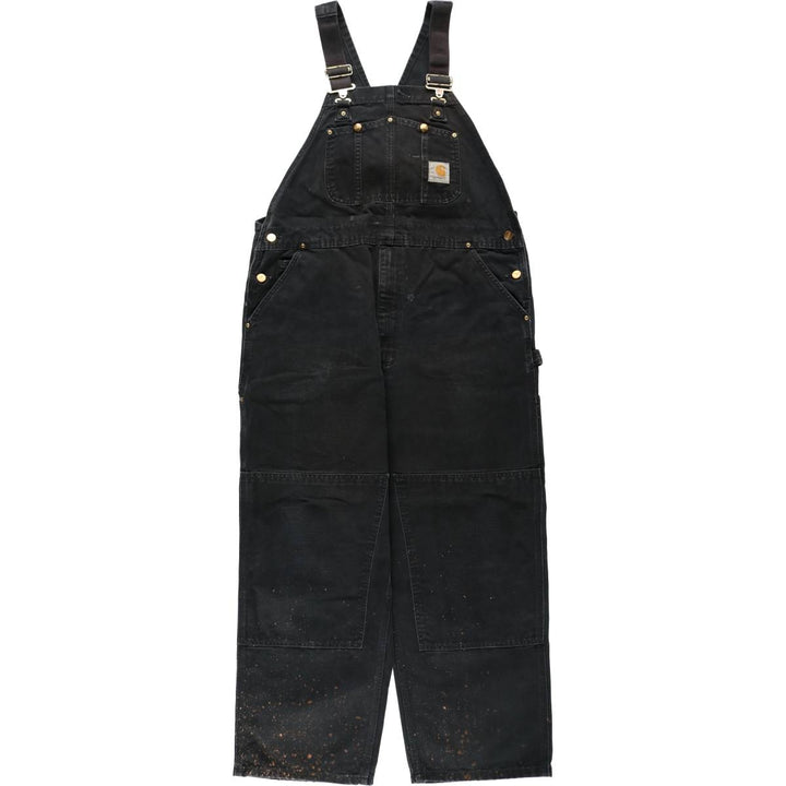 Big size Carhartt double knee duck overalls for men, equivalent to w41 cotton black type Vintage Second Hand