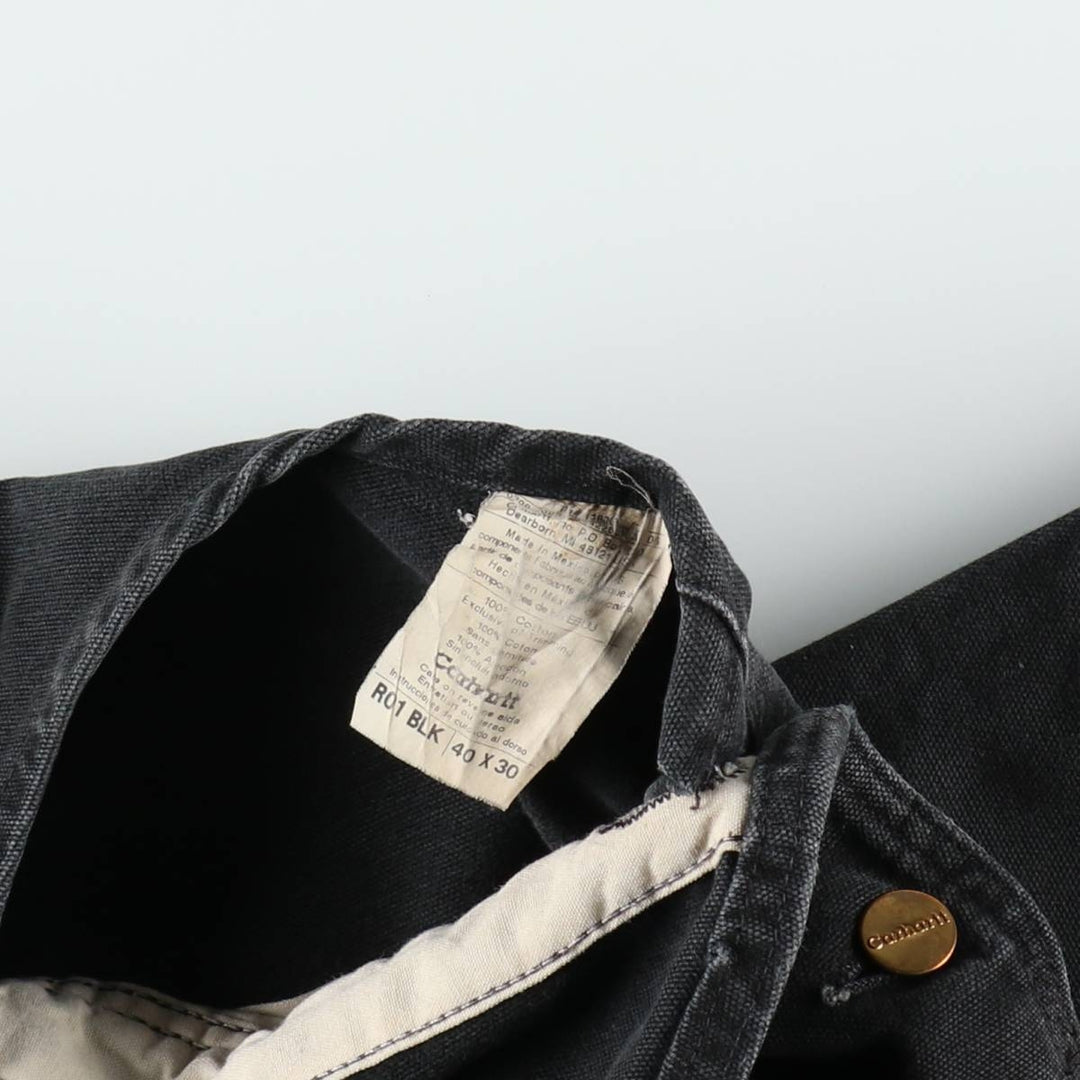Big size Carhartt double knee duck overalls for men, equivalent to w41 cotton black type Vintage Second Hand