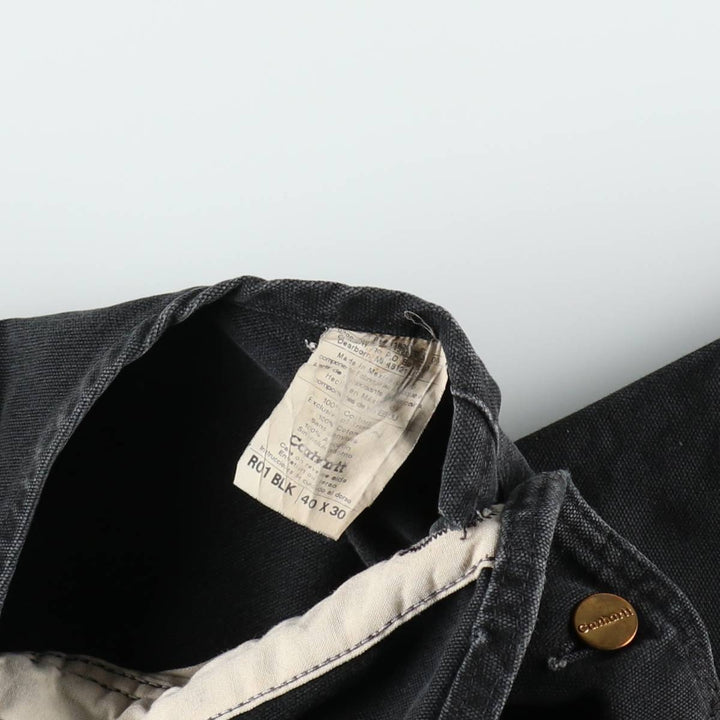Big size Carhartt double knee duck overalls for men, equivalent to w41 cotton black type Vintage Second Hand