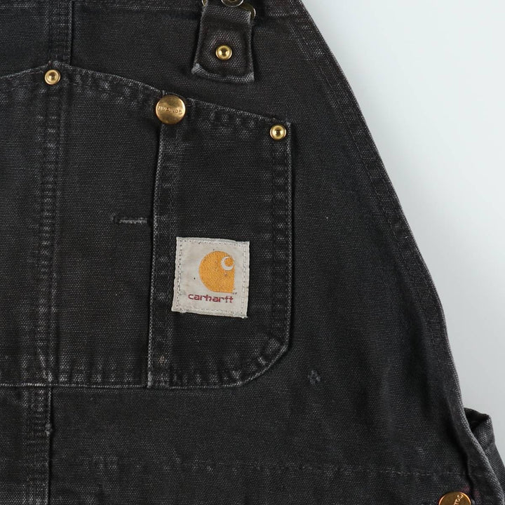 Big size Carhartt double knee duck overalls for men, equivalent to w41 cotton black type Vintage Second Hand