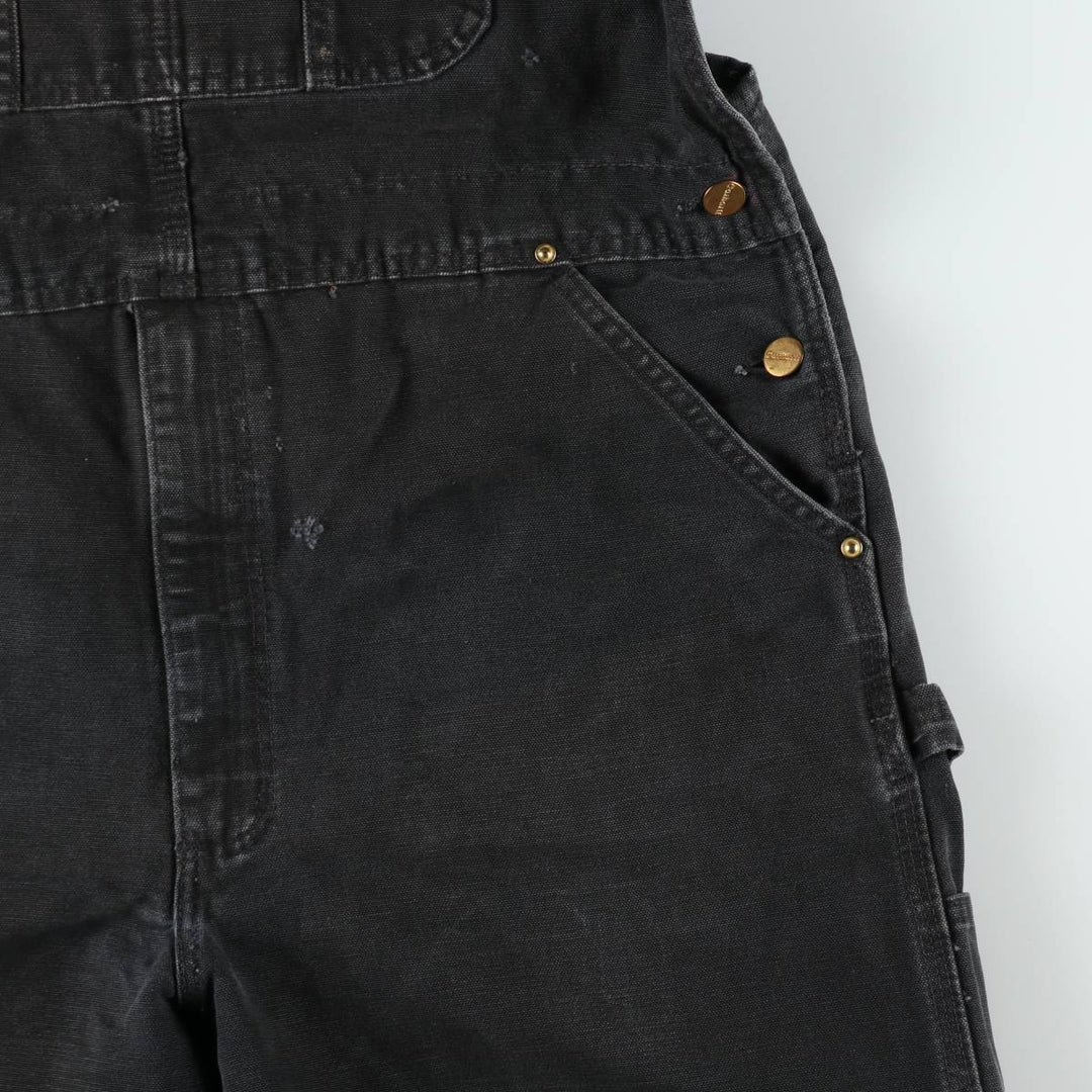 Big size Carhartt double knee duck overalls for men, equivalent to w41 cotton black type Vintage Second Hand