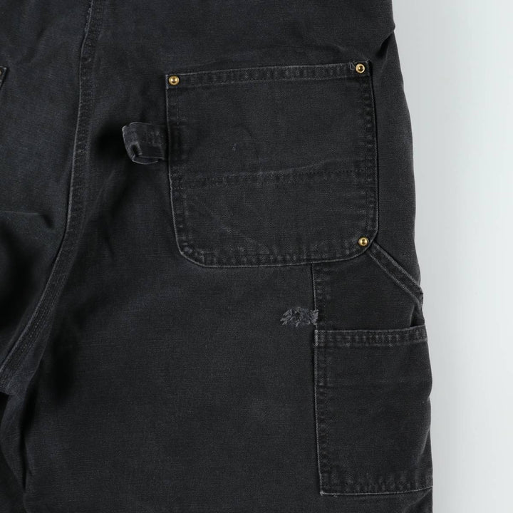 Big size Carhartt double knee duck overalls for men, equivalent to w41 cotton black type Vintage Second Hand