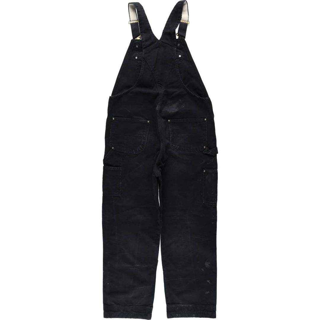 Oversized Carhartt double-knee duck overalls, men's size W40 cotton black type Vintage Second Hand