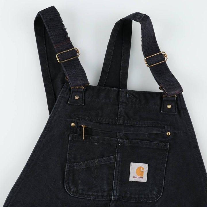 Oversized Carhartt double-knee duck overalls, men's size W40 cotton black type Vintage Second Hand