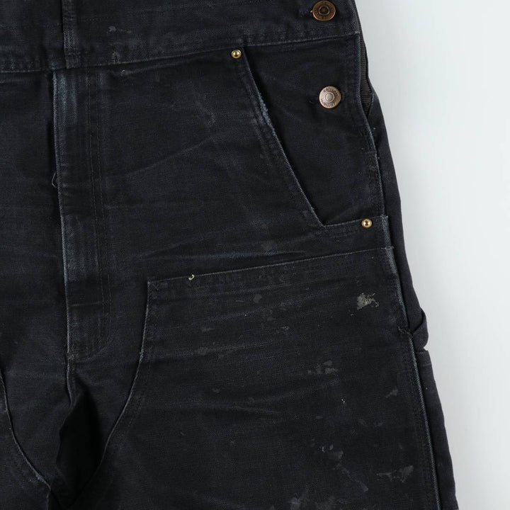 Oversized Carhartt double-knee duck overalls, men's size W40 cotton black type Vintage Second Hand