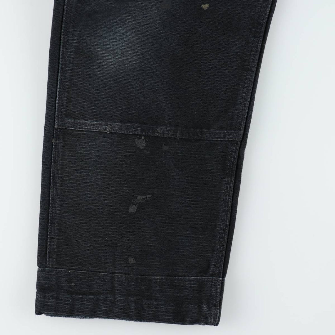 Oversized Carhartt double-knee duck overalls, men's size W40 cotton black type Vintage Second Hand