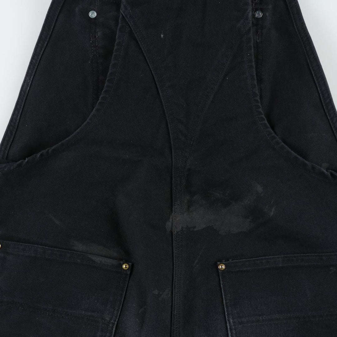 Oversized Carhartt double-knee duck overalls, men's size W40 cotton black type Vintage Second Hand
