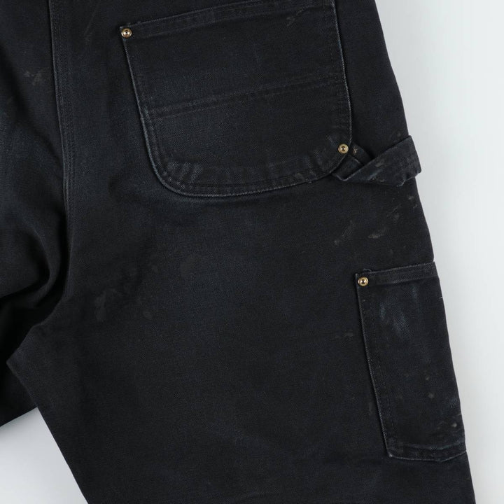 Oversized Carhartt double-knee duck overalls, men's size W40 cotton black type Vintage Second Hand