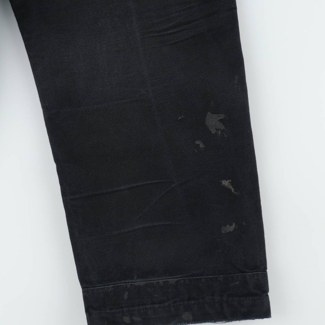 Oversized Carhartt double-knee duck overalls, men's size W40 cotton black type Vintage Second Hand