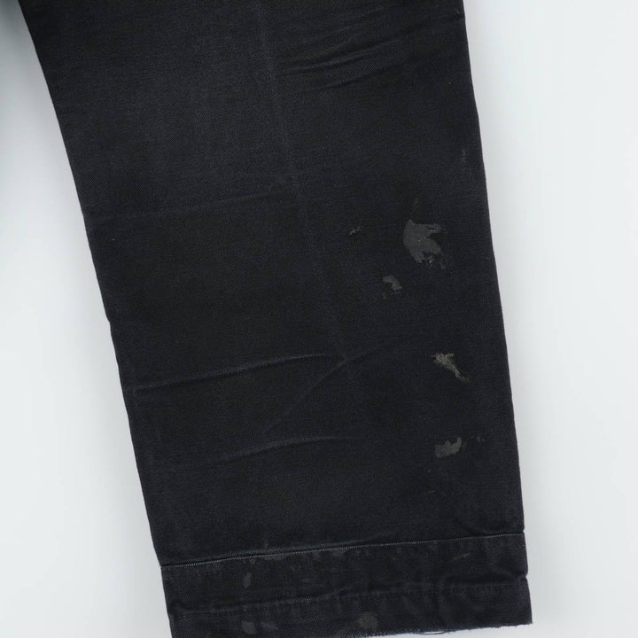 Oversized Carhartt double-knee duck overalls, men's size W40 cotton black type Vintage Second Hand