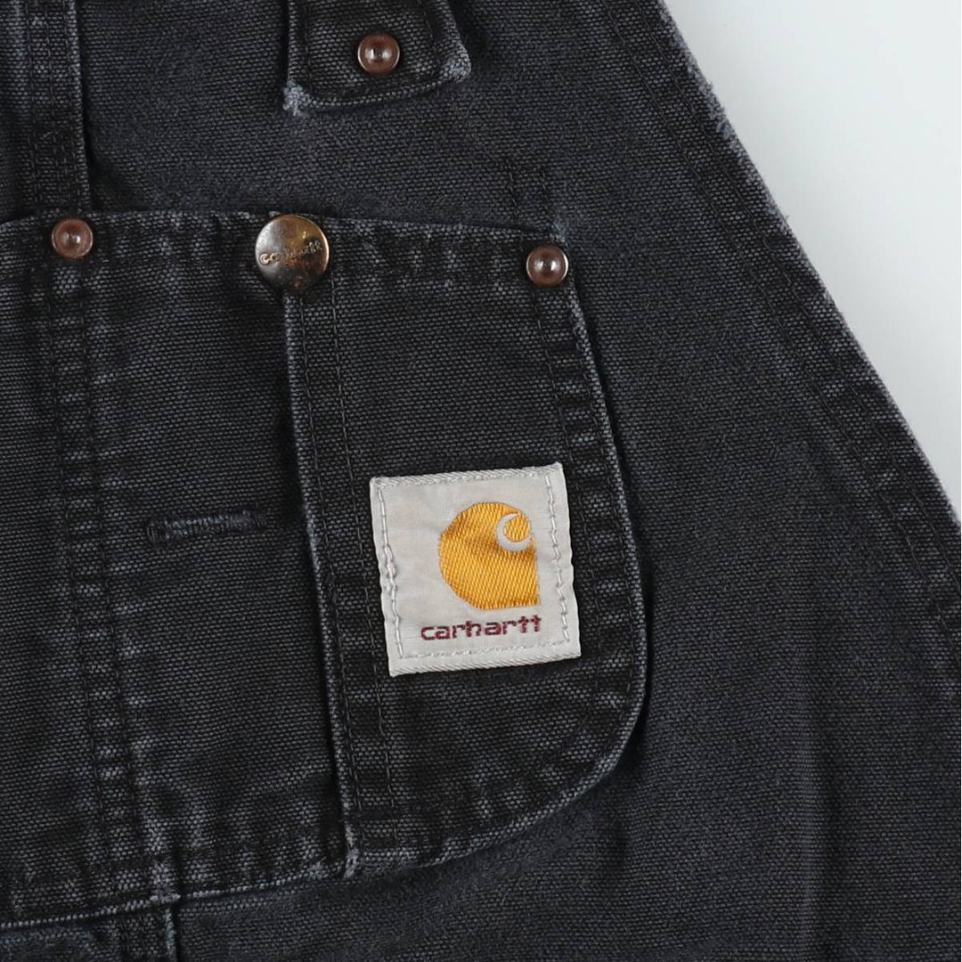 Carhartt Double Knee Duck Overalls for Men (W34 equivalent) unclear black type Vintage Second Hand
