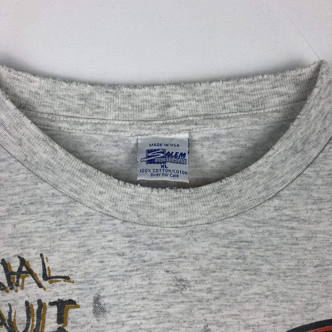 90'S SALEM NFL San Francisco 49ers Large Print Sports T-Shirt, Made in USA, Men's XL (approx.) cotton gray type Vintage Second Hand