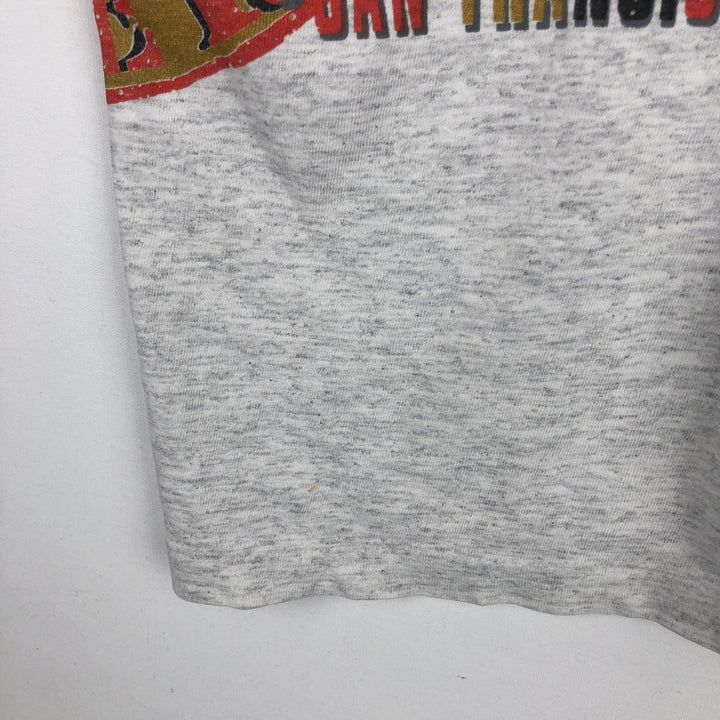 90'S SALEM NFL San Francisco 49ers Large Print Sports T-Shirt, Made in USA, Men's XL (approx.) cotton gray type Vintage Second Hand