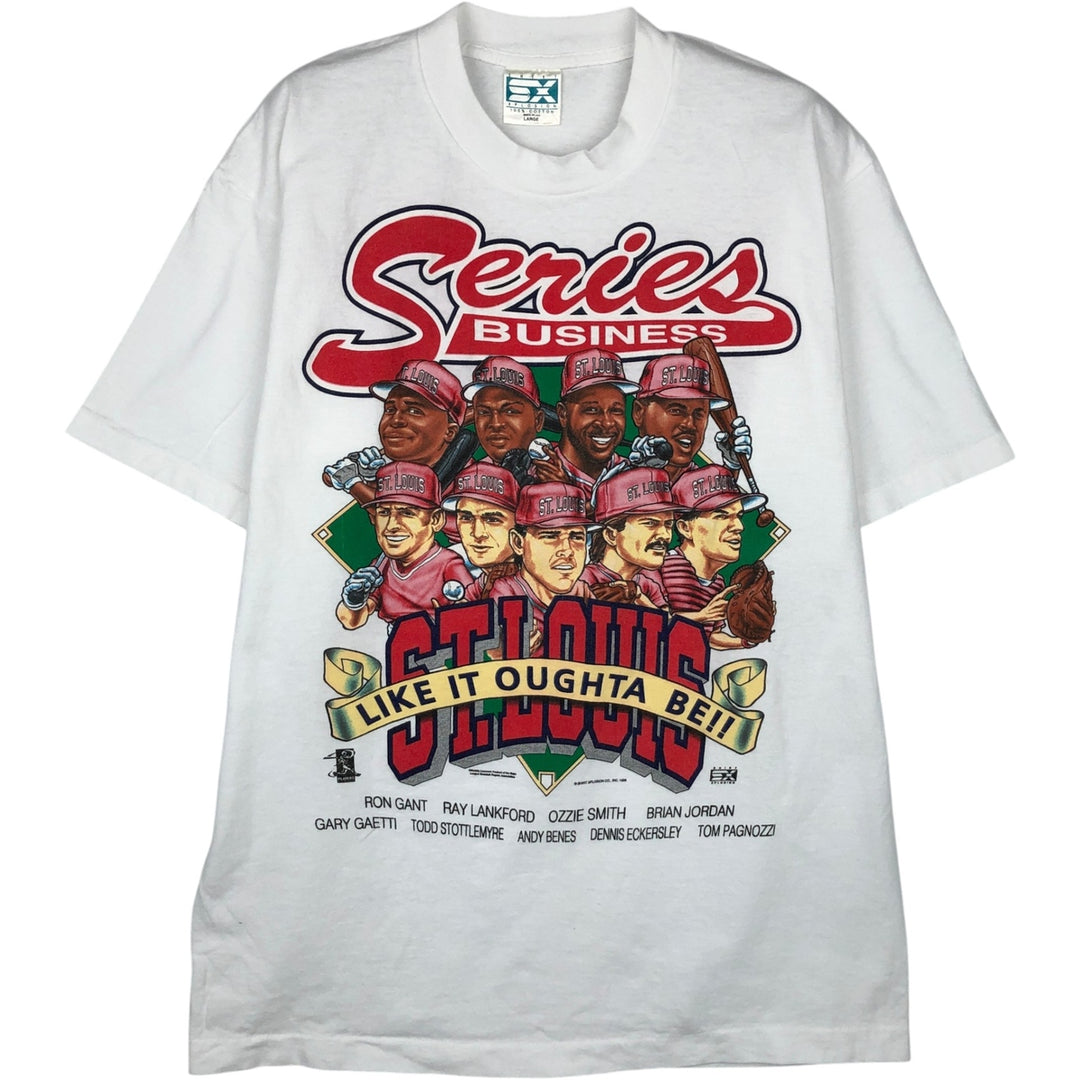 90'S Shirt Xplosion MLB St. Louis Cardinals sports print T-shirt, Made in USA, Men's size L (approx.), Vintage cotton white type Vintage Second Hand